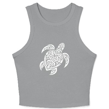 Discover Elegant T Tattoo Turtle Crop Tank Top