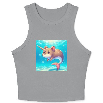 Discover The narwhal-qoukka Crop Tank Top