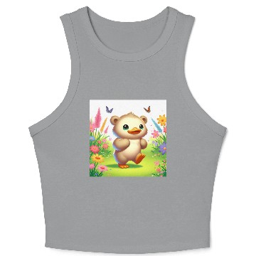 Discover The bear-duck Crop Tank Top
