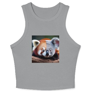 Discover The red panda-koala Crop Tank Top