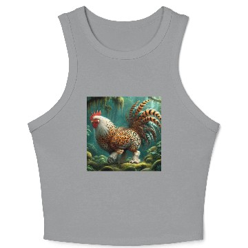 Discover The chicken-leopard Crop Tank Top