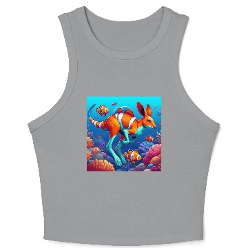 Discover The kangaroo-clown fish Crop Tank Top