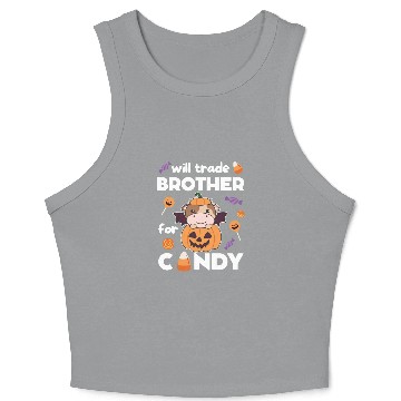 Discover Cow Halloween Trade Brother For Candy Crop Tank Top