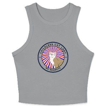 Discover Childless cat lady. no regrets Crop Tank Top