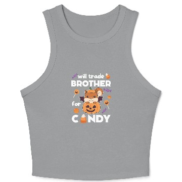 Discover Squirrel Halloween Trade Brother For Candy Crop Tank Top