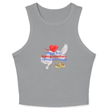 Discover Happy wedding Aniiversary 30th Crop Tank Top