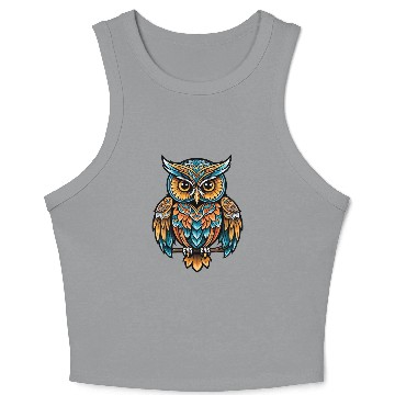 Discover Owl Neo Traditional Crop Tank Top