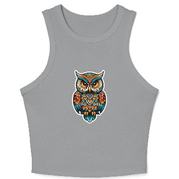 Discover Owl Neo Traditional Crop Tank Top