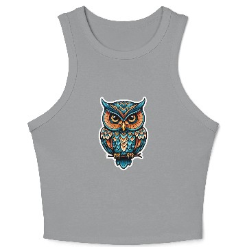 Discover Owl Neo Traditional Crop Tank Top
