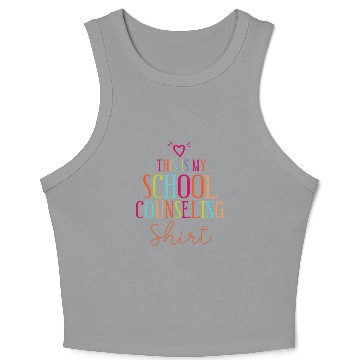 Discover School Counselor This Is My School Crop Tank Top