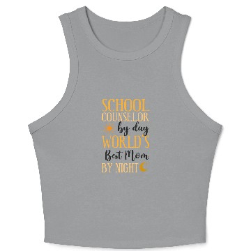 Discover School Counselor Mom School Crop Tank Top