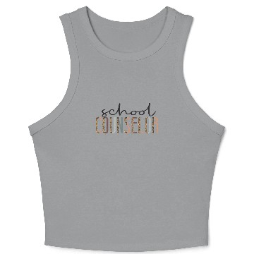 Discover School Counselor Leopard Cheetah Crop Tank Top