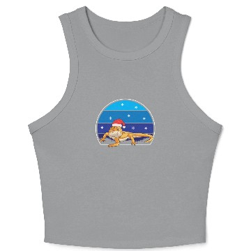 Discover Iguana Christmas Light Sweater Funny Animals Lover Crop Tank Top