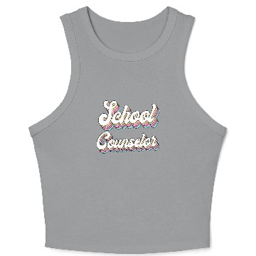 Discover School Counselor Retro 80s 90s Crop Tank Top