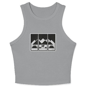 Discover Monochrome Wilderness Crop Tank Top