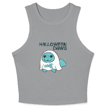 Discover Ghost Manatee - Halloween Dawg Crop Tank Top