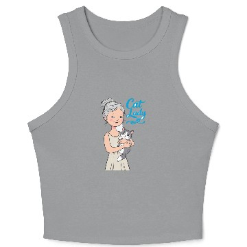 Discover cat lady Crop Tank Top