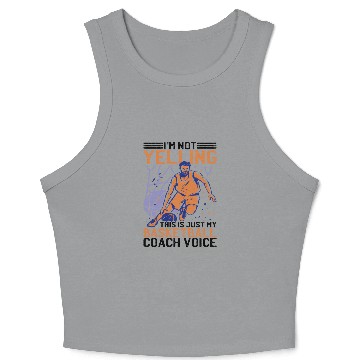 Discover This Is Just My Basketball Coach Voice 2 Crop Tank Top