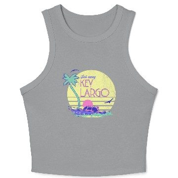 Discover Sail Away Yacht Rock Key Largo Boating Crop Tank Top
