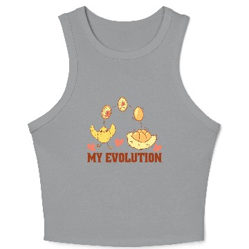 Discover Chick Evolution Farm Design for Chicken Farmer Crop Tank Top