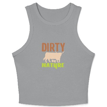 Discover Highland Cow Dirty By Nature Crop Tank Top