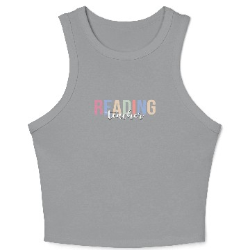 Discover Reading Teacher Book Reading Read Crop Tank Top