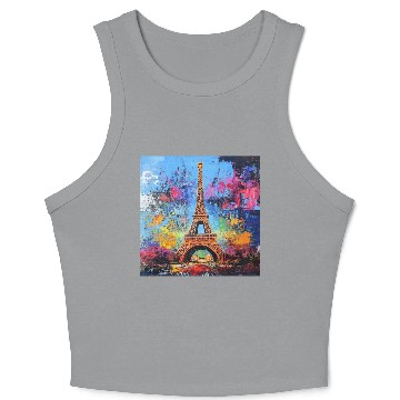 Discover Paris-Eiffel Tower Crop Tank Top