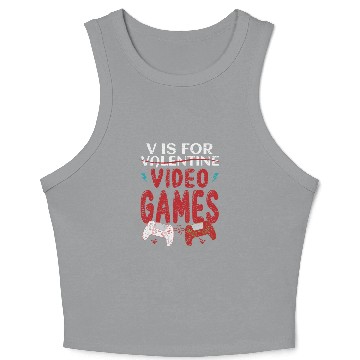 Discover V Is For Valentine Video Games Crop Tank Top