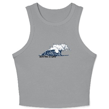 Discover Surfing is LIFE Crop Tank Top