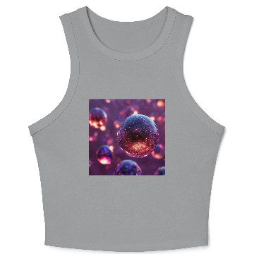 Discover Purple Orbs Crop Tank Top