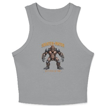 Discover Bigfoot Robot Design, Unique Sasquatch Graphic Crop Tank Top
