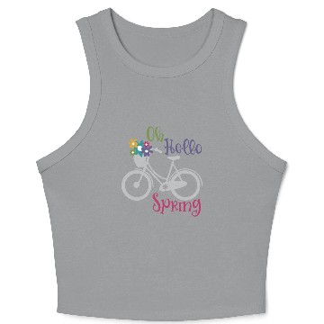 Discover Oh Hello Spring Cycle Flower Season Crop Tank Top