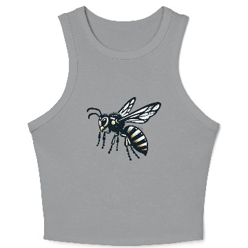 Discover Two Color Wasp Insect Art 3 Crop Tank Top