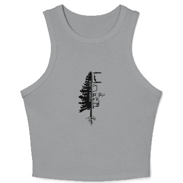 Discover Keep It Simple Camping Tree Crop Tank Top