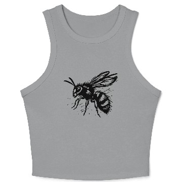 Discover Two Color Wasp Insect Vector Art path4 Crop Tank Top