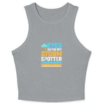 Discover Retro Meteorologist Eyes On The Sky Strom Spotter Crop Tank Top