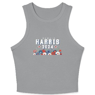 Discover Harris 2024 Floral Election Crop Tank Top
