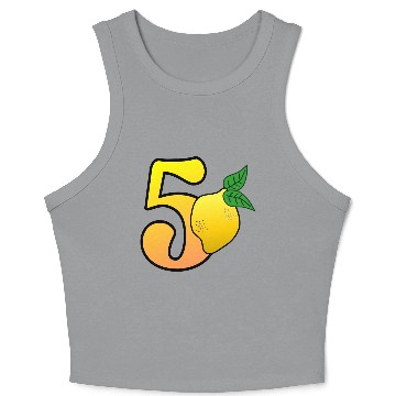 Discover Number 50th Birthday Lemon Crop Tank Top