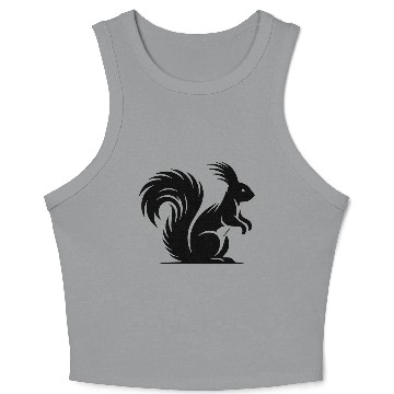 Discover Cute Squirrel With A Bushy Tail Crop Tank Top