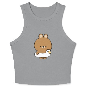 Discover Swimming Bunny Crop Tank Top