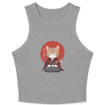 Discover Neko Battousai Samurai Cat Classic Crop Tank Top