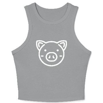 Discover Pig face cute pigs vector farm animal path13 Crop Tank Top