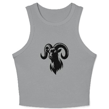 Discover Goat With Huge Horns Crop Tank Top