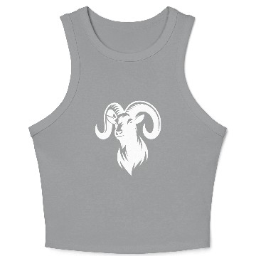 Discover Goat With Huge Horns Crop Tank Top
