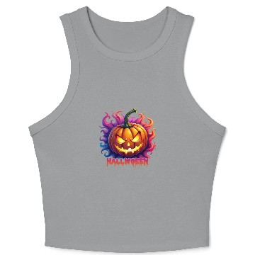 Discover Halloween Jack O Lantern V 05 Crop Tank Top
