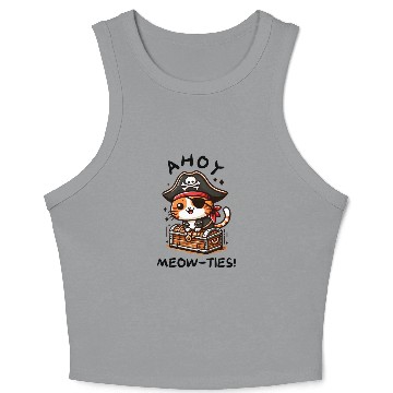 Discover Ahoy Meow Ties Crop Tank Top