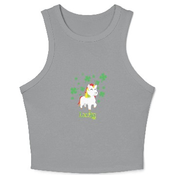 Discover Lucky Unicorn Crop Tank Top