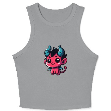 Discover Playful Red Devil - Cartoon, Character, Kawaii Crop Tank Top