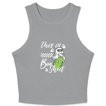 Discover This is Boo Sheet pickle Boo funny Ghost Halloween Crop Tank Top