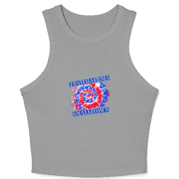 Discover Try That In a Small Town US Flag Crop Tank Top